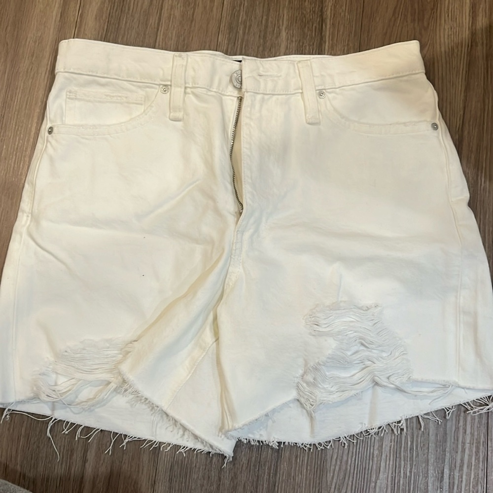 Hudson White Jean Shorts
